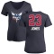 Women's Kai Jones Name and Number Banner Wave V-Neck T-Shirt - Navy