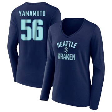 Women's Kailer Yamamoto Name & Number Victory Arch T-Shirt - Navy