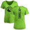 Women's Karl-Anthony Towns Neon One Color Backer Slim-Fit V-Neck T-Shirt - Green