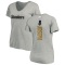 Women's Karl Joseph Backer V-Neck T-Shirt - Ash