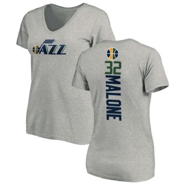 Women's Karl Malone Backer T-Shirt - Ash