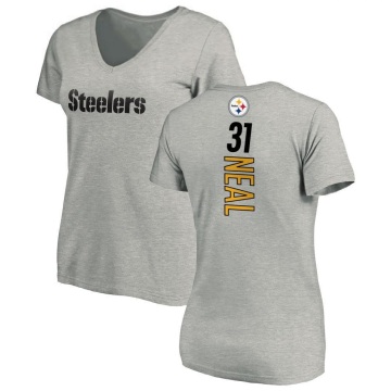 Women's Keanu Neal Backer V-Neck T-Shirt - Ash