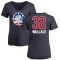 Women's Keaton Wallace Name and Number Banner Wave V-Neck T-Shirt - Navy