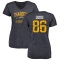 Women's Keelan Doss Distressed Name & Number Slim Fit V-Neck T-Shirt - Navy