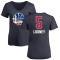 Women's Kevon Looney Name and Number Banner Wave V-Neck T-Shirt - Navy