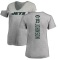 Women's Keyshawn Johnson Backer V-Neck T-Shirt - Ash