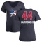 Women's Kyle Burroughs Name and Number Banner Wave V-Neck T-Shirt - Navy