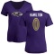 Women's Kyle Hamilton Name & Number V-Neck T-Shirt - Purple