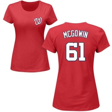 Women's Kyle McGowin Name & Number T-Shirt - Red