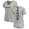 Women's Lamar Jackson Backer V-Neck T-Shirt - Ash