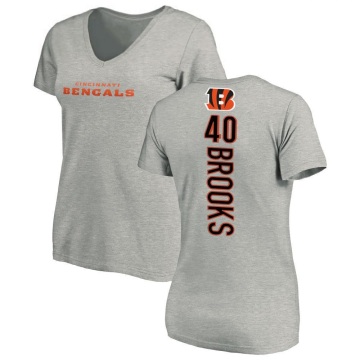 Women's Larry Brooks Backer V-Neck T-Shirt - Ash