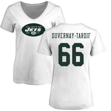 Women's Laurent Duvernay-Tardif Name & Number Slim Fit T-Shirt - White