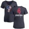 Women's Lenny Dykstra Name and Number Banner Wave V-Neck T-Shirt - Navy