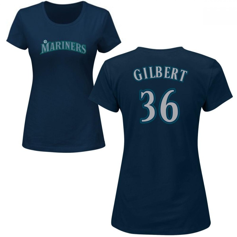 Women's Logan Gilbert Name & Number T-Shirt - Navy - Tshirtsedge