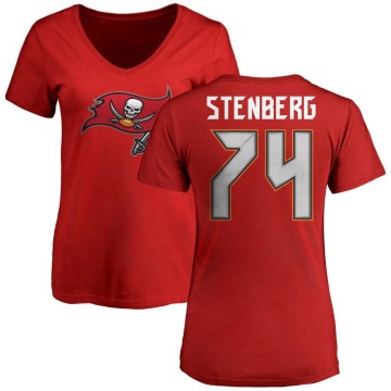 Women's Logan Stenberg Name & Number Slim Fit T-Shirt - Red