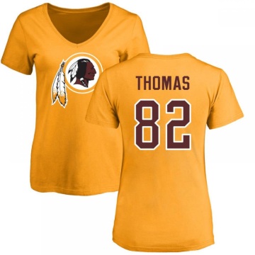 Women's Logan Thomas Name & Number Slim Fit T-Shirt - Gold