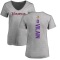 Women's Luiji Vilain Backer V-Neck T-Shirt - Ash