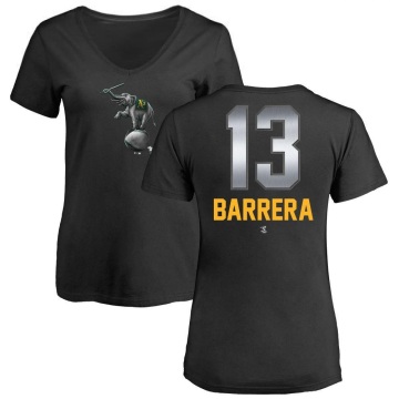 Women's Luis Barrera Midnight Mascot V-Neck T-Shirt - Black