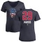 Women's Luis Matos Name and Number Banner Wave V-Neck T-Shirt - Navy