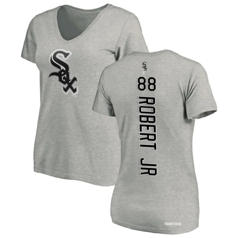 Women's Luis Robert Jr. Backer Slim Fit T-Shirt - Ash - Tshirtsedge