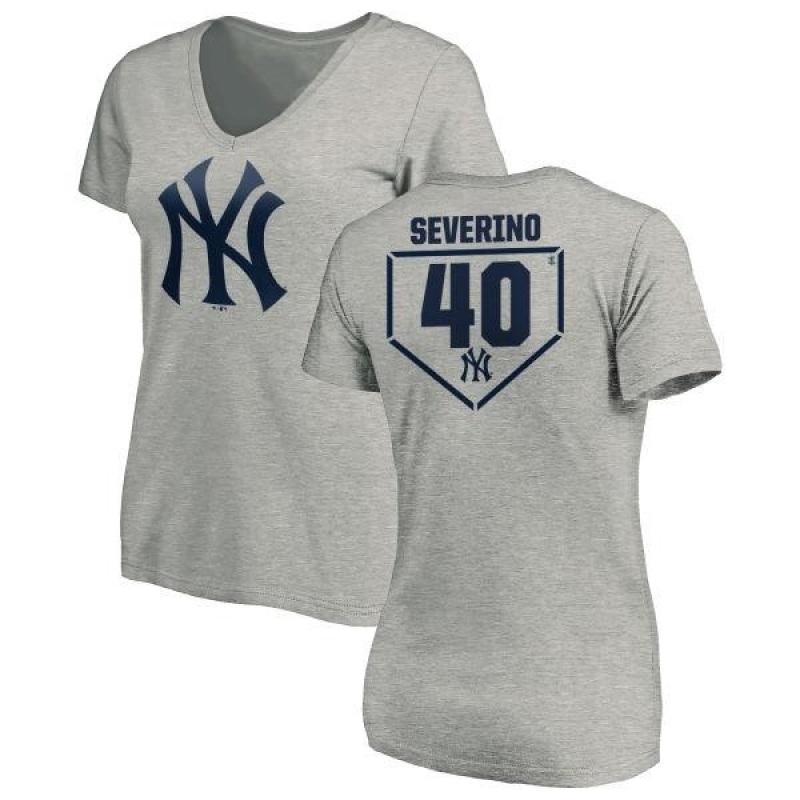 Women's Luis Severino RBI Slim Fit V-Neck T-Shirt - Heathered Gray -  Tshirtsedge