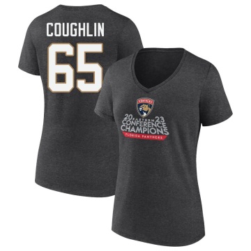 Women's Luke Coughlin Heather 2023 Eastern Conference Champions V-Neck T-Shirt - Charcoal
