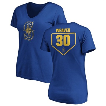 Women's Luke Weaver RBI Slim Fit V-Neck T-Shirt - Royal