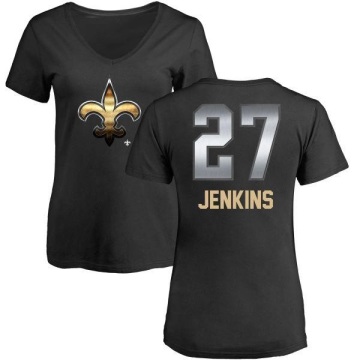 Women's Malcolm Jenkins Midnight Mascot T-Shirt - Black