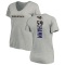 Women's Malik Hamm Backer V-Neck T-Shirt - Ash