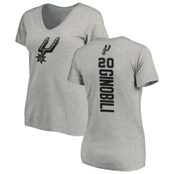 Women's Manu Ginobili Backer T-Shirt - Ash