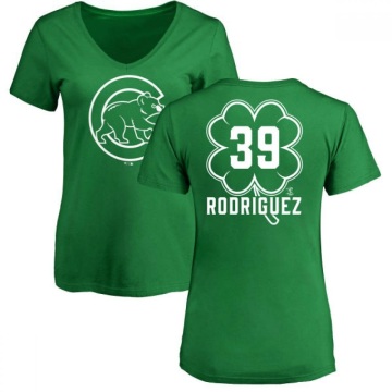 Women's Manuel Rodriguez Dubliner Name & Number V-Neck T-ShirtKelly - Green