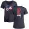 Women's Mark Howe Name and Number Banner Wave V-Neck T-Shirt - Navy