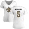 Women's Mark Ingram II Name & Number Slim Fit T-Shirt - White