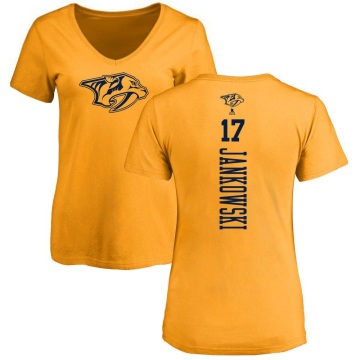Women's Mark Jankowski One Color Backer T-Shirt - Gold