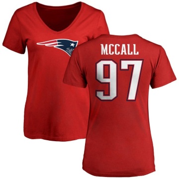Women's Marquan McCall Name & Number Slim Fit T-Shirt - Red