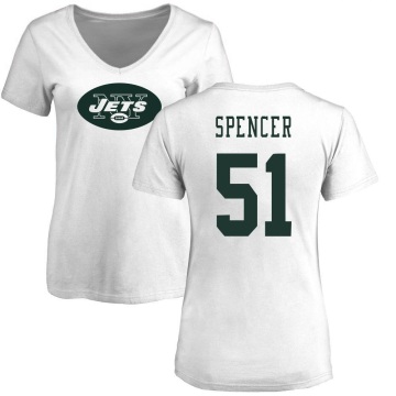 Women's Marquiss Spencer Name & Number Slim Fit T-Shirt - White