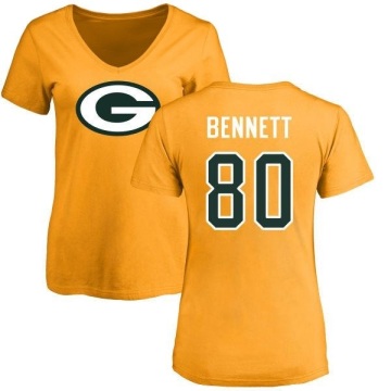 Women's Martellus Bennett Name & Number Slim Fit T-Shirt - Gold