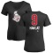 Women's Martin Havlat Name and Number Banner Wave V-Neck T-Shirt - Black
