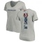 Women's Marvin Mims Jr. Backer V-Neck T-Shirt - Ash