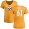 Women's Mason Cole Name & Number Slim Fit T-Shirt - Gold