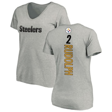 Women's Mason Rudolph Backer V-Neck T-Shirt - Ash