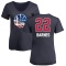 Women's Matt Barnes Name and Number Banner Wave V-Neck T-Shirt - Navy