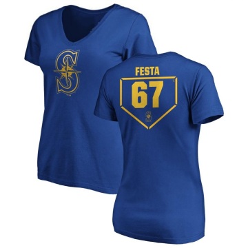 Women's Matt Festa RBI Slim Fit V-Neck T-Shirt - Royal