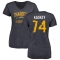 Women's Matt Kaskey Distressed Name & Number Slim Fit V-Neck T-Shirt - Navy