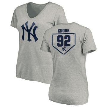Women's Matt Krook RBI Slim Fit V-Neck T-Shirt - Heathered Gray