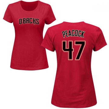 Women's Matt Peacock Name & Number T-Shirt - Crimson