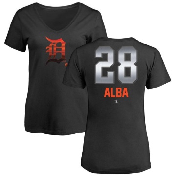 Women's Maximillian Alba Midnight Mascot V-Neck T-Shirt - Black