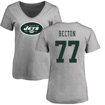 Women's Mekhi Becton Name & Number Slim Fit T-Shirt - Ash