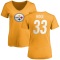 Women's Merril Hoge Name & Number Slim Fit T-Shirt - Gold