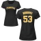 Women's Michael Burrows Name & Number T-Shirt - Black